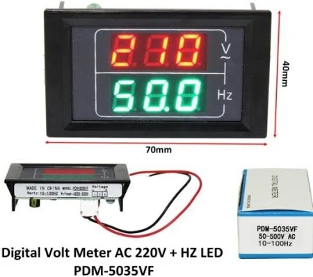 Digital AC Volt Meter 220V Frequency Volt HZ